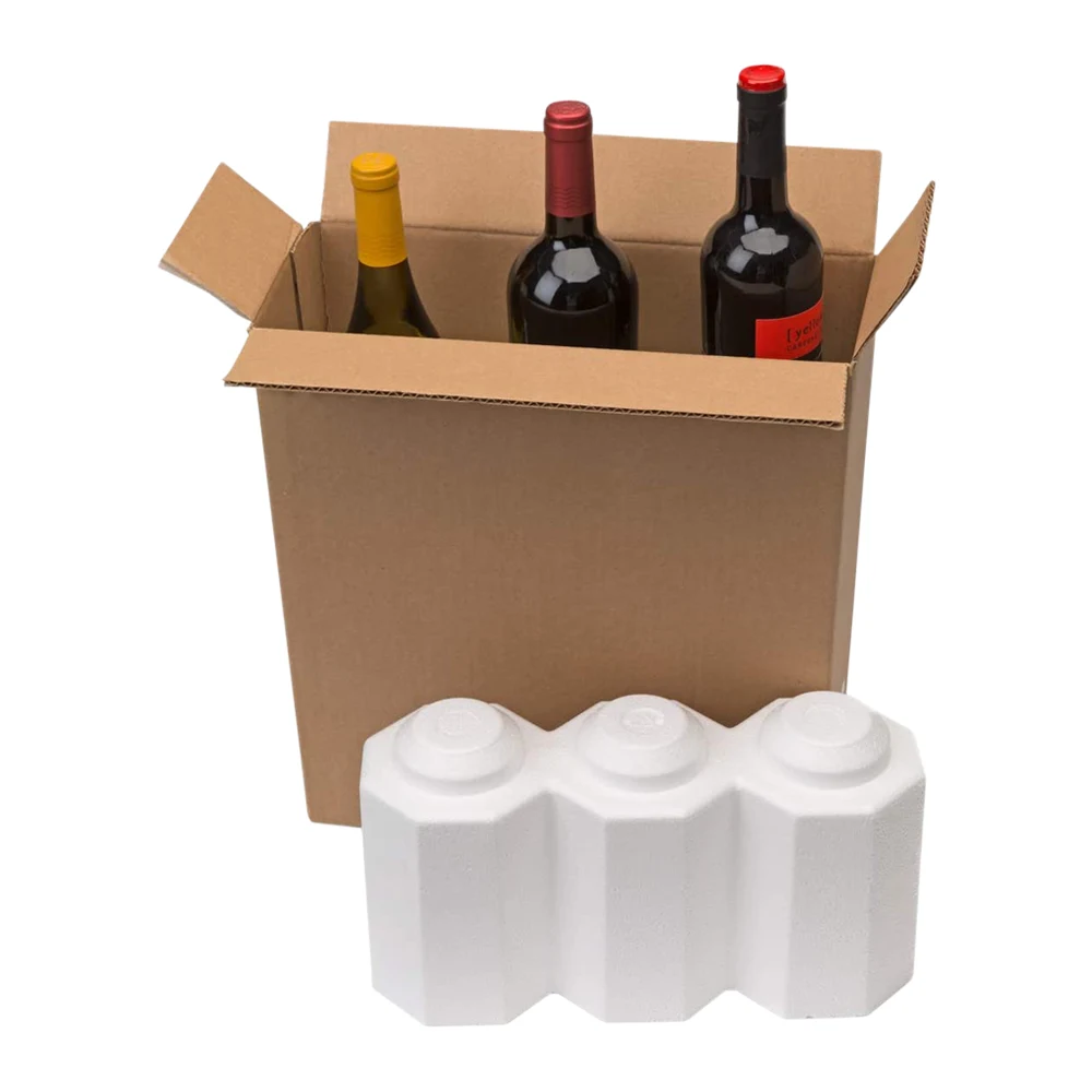 3-Bottle Styrofoam Wine Shipper 1