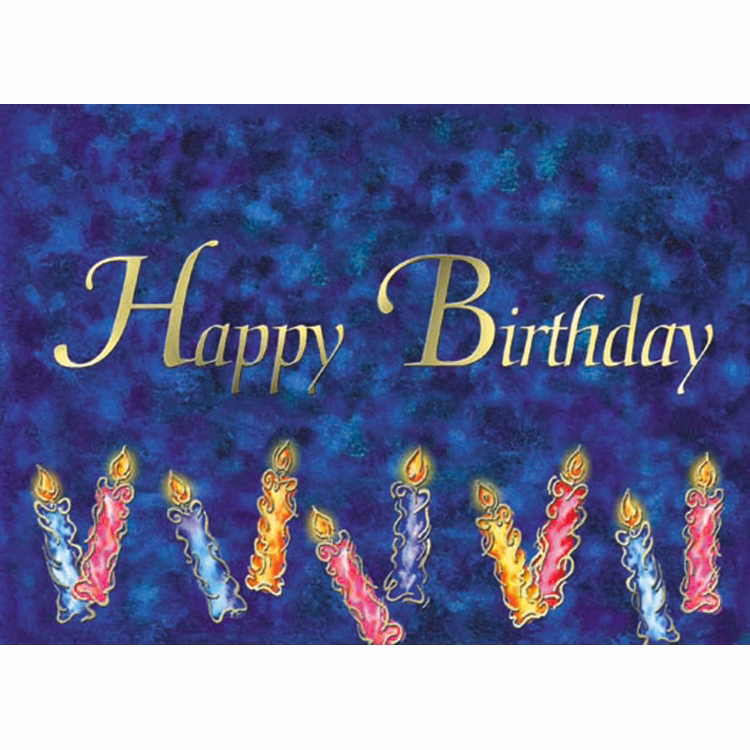 Colorful Birthday Candles Greeting Card