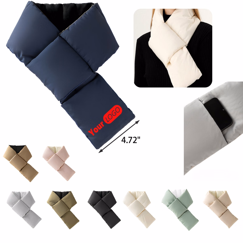 MOQ 50 PCS Puffer Thick Winter Scarf