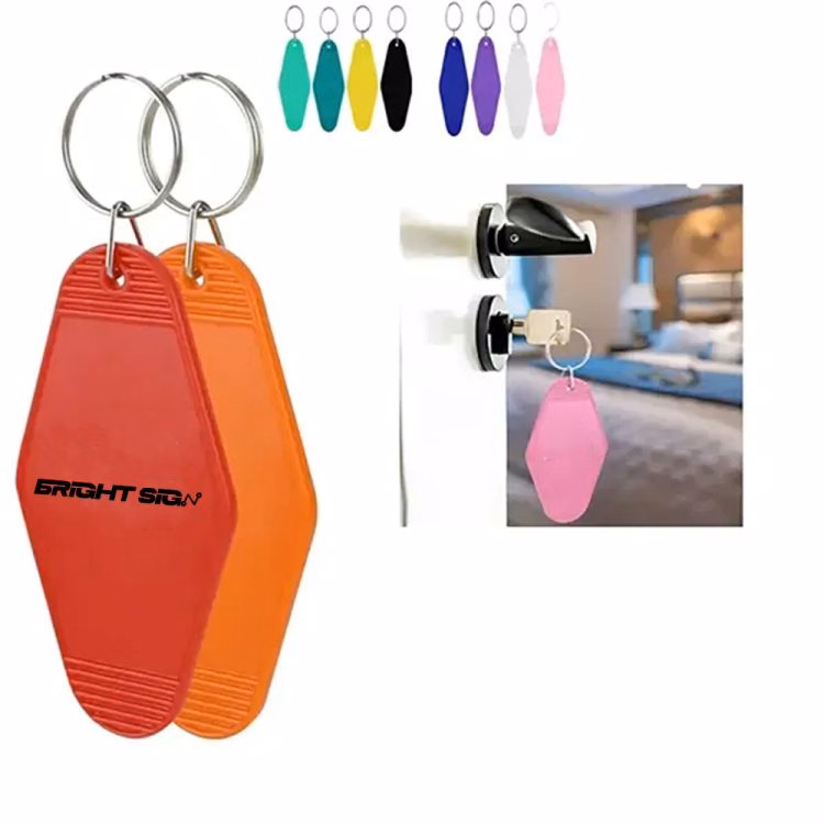Vintage Motel-Style Plastic Hotel Key Tag
