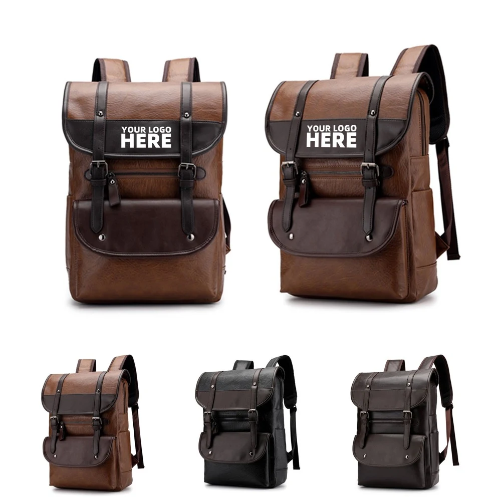 Waterproof PU Leather Backpack 1