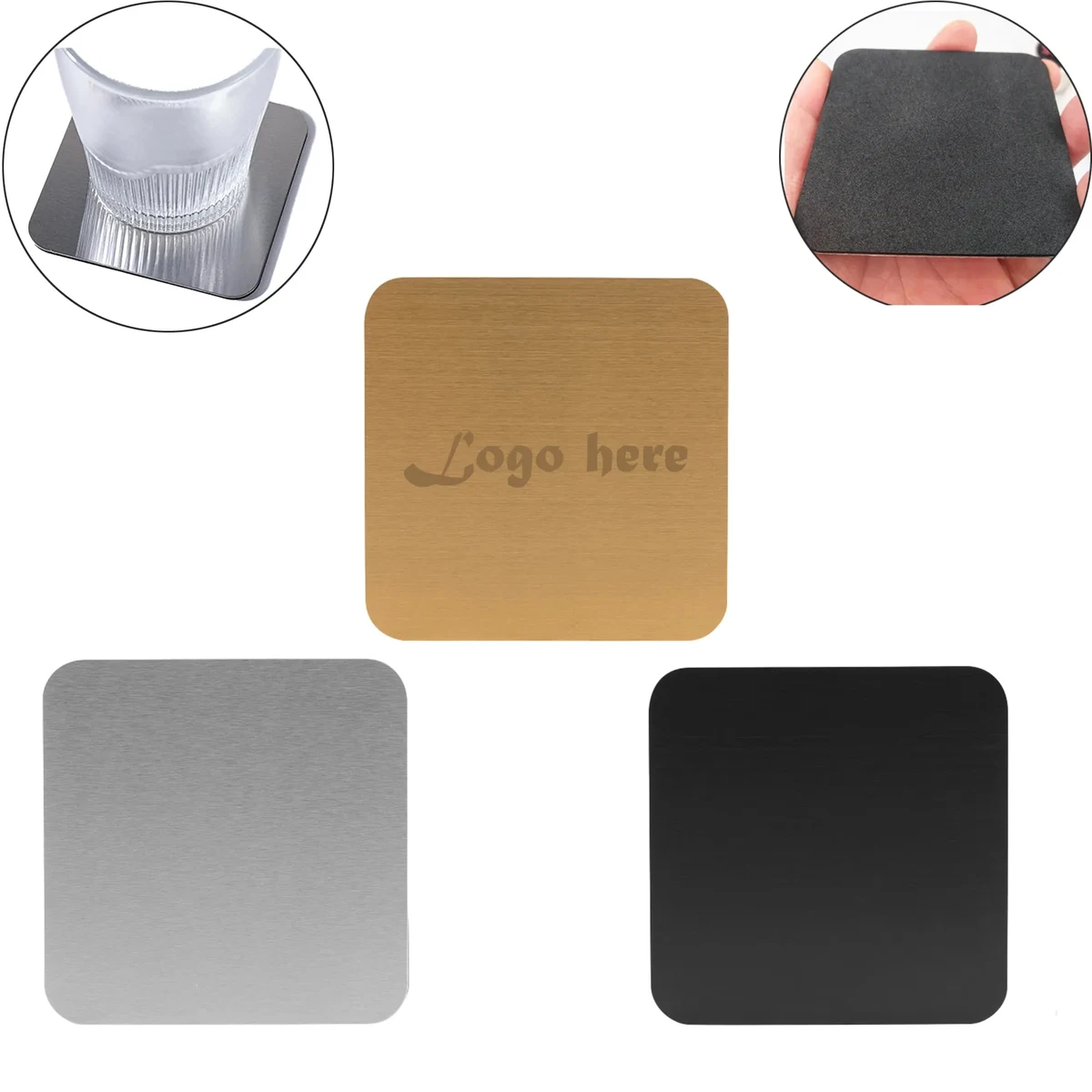 MOQ 100PCS Stainless Steel Coasters 1