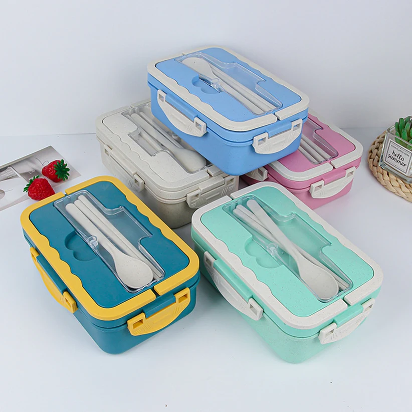 3 in 1 Portable Wheat-straw Lunch Box 1