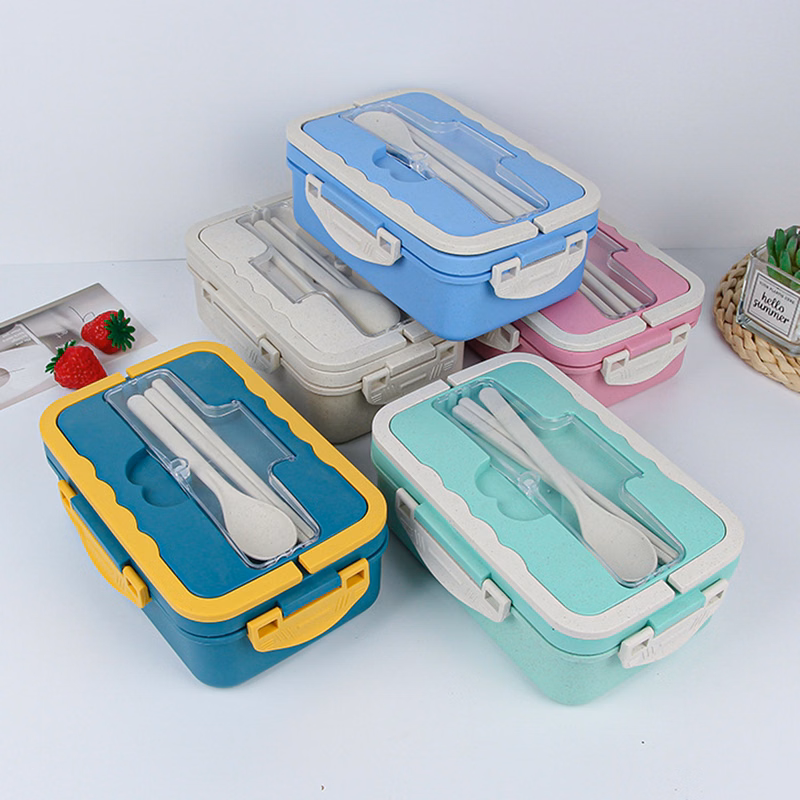 3 in 1 Portable Wheat-straw Lunch Box