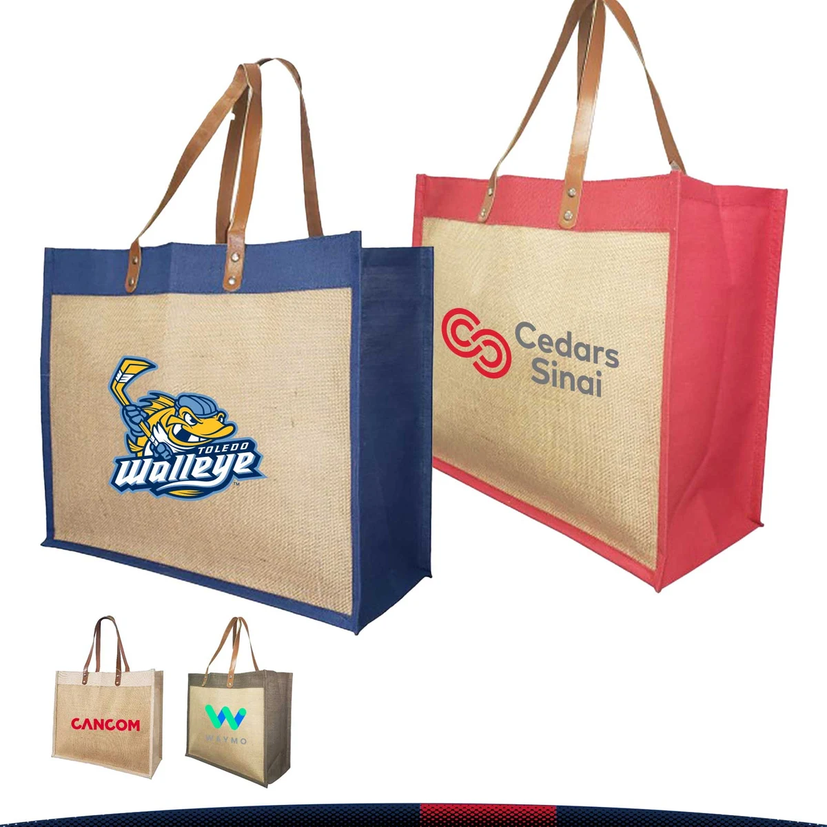 Decpa Laminated Jute Tote Bag, custom tote bag with logo imprint 1