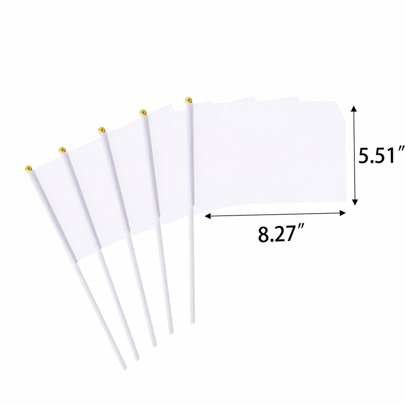 White Blank Hand Flag
