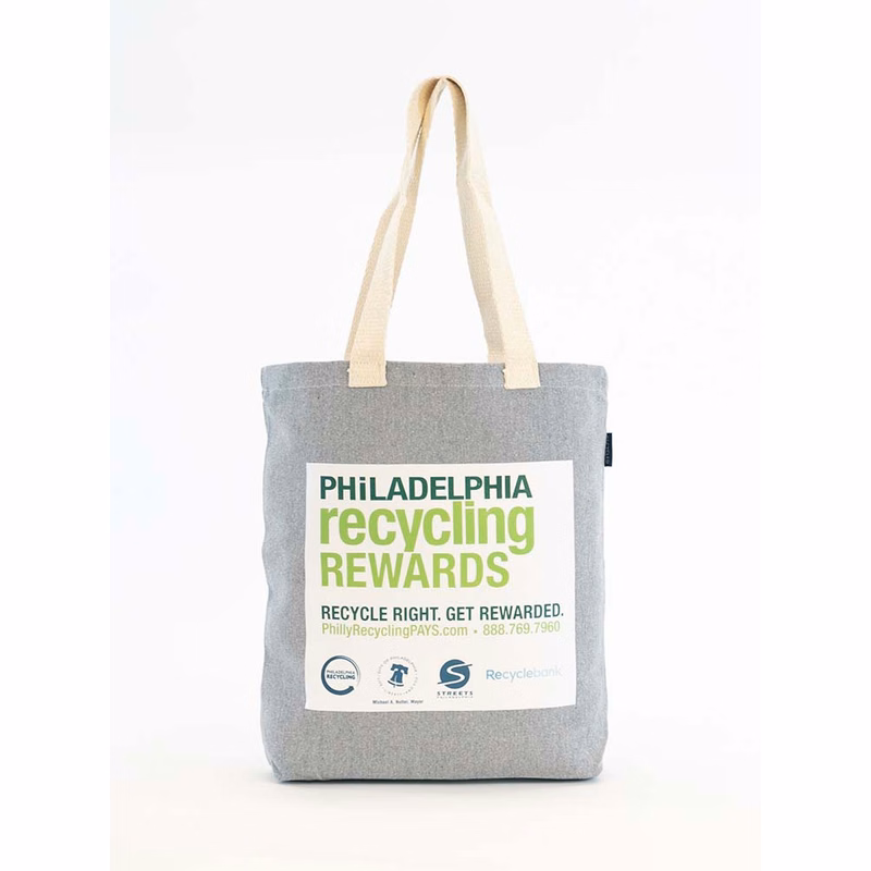 "LIMESTONE" Recycled Cotton Tote Bag 13.5x3.5x13.5"