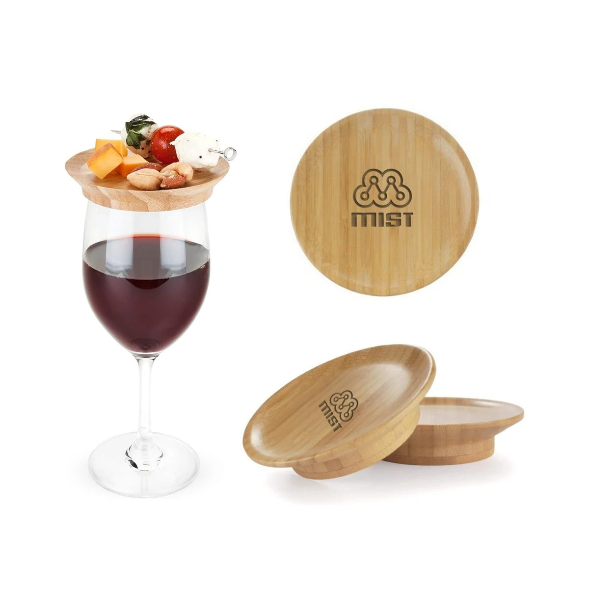 Bamboo Wine Glass Topper 1
