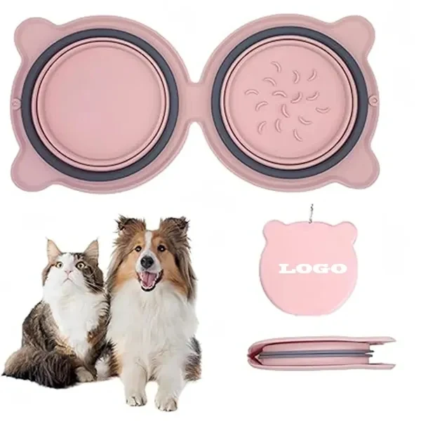 Collapsible Silicone Slow Feed Bowl For Pets Outdoor 1