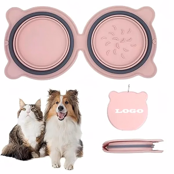 Collapsible Silicone Slow Feed Bowl For Pets Outdoor