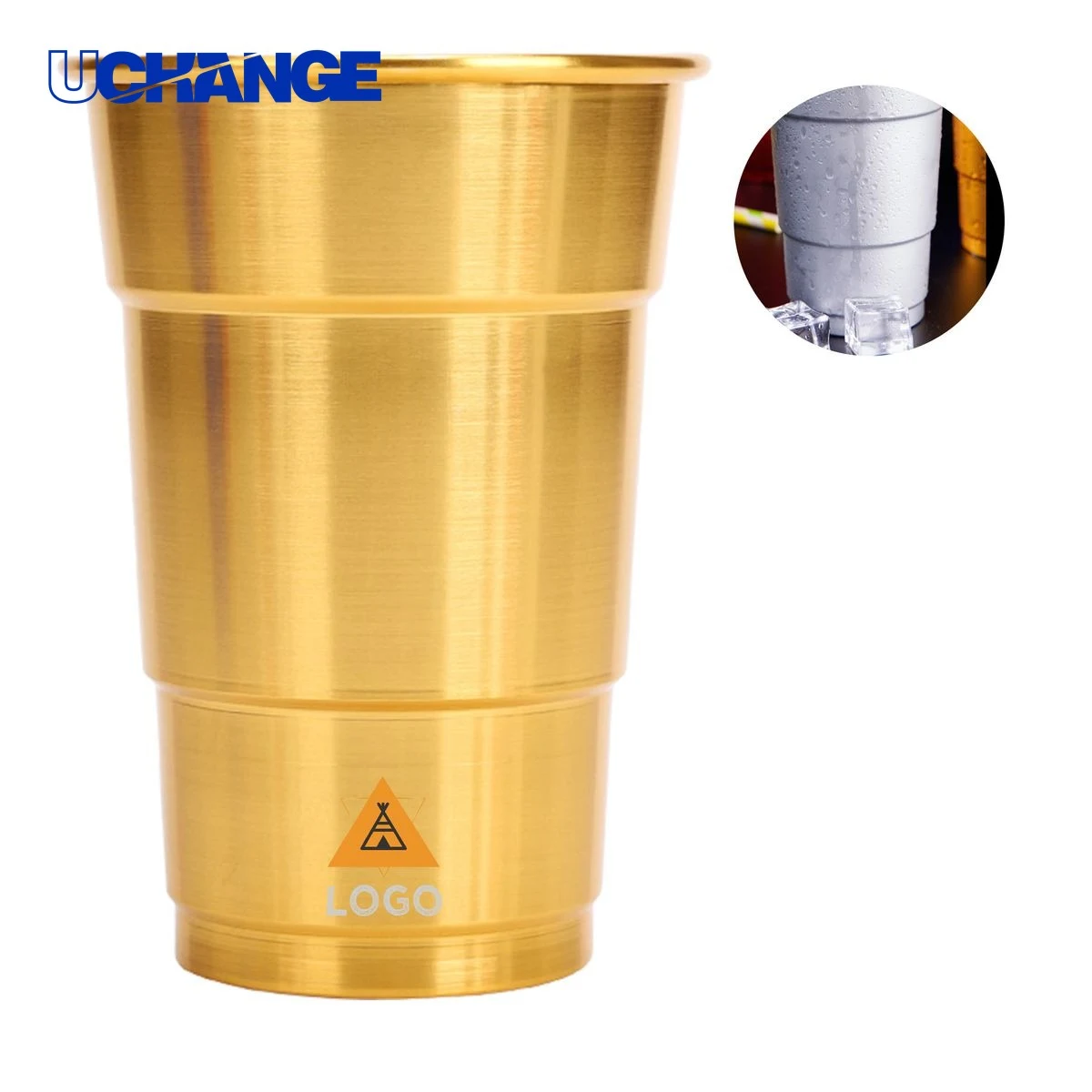 Custom Logo Aluminum Beer Cup Container 1
