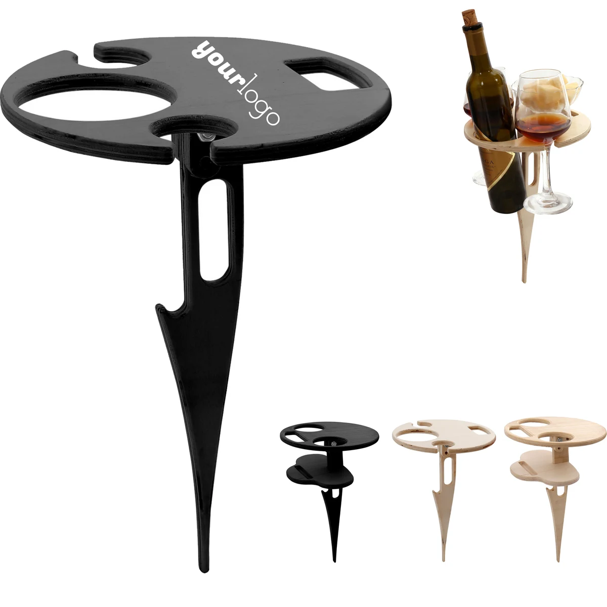 2 - Tier Wooden Outdoor Holder 1