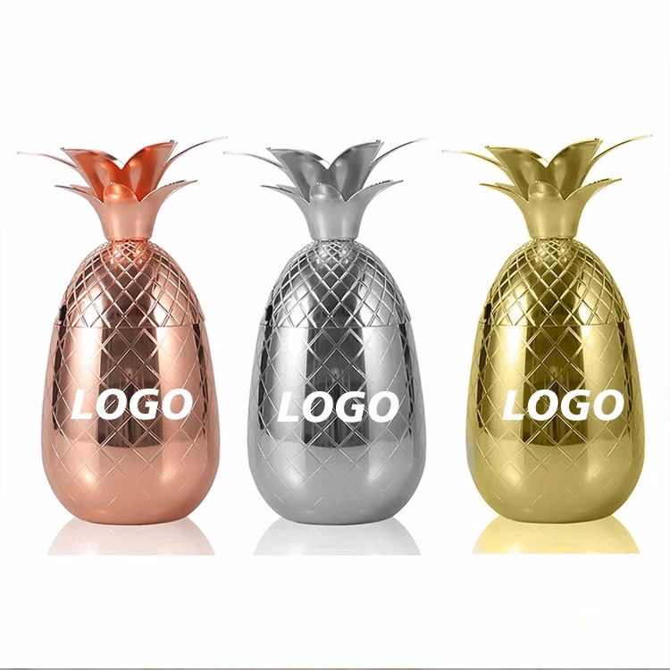 Custom 14 oz Stainless Steel Pineapple Cup
