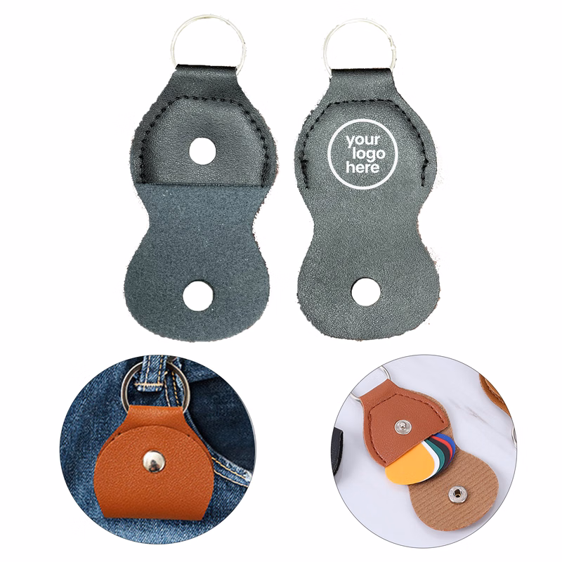 MOQ:20pcs Handmade Leather Pick Fob