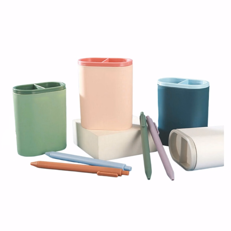 Mini Trash Can Pen Holder Storage Organizer