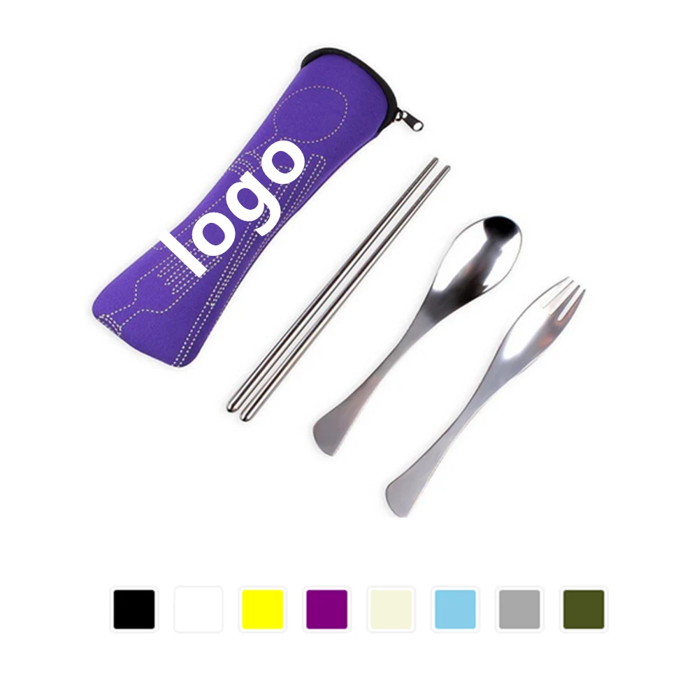 3 Pc Cutlery Set w/Neoprene Case 1