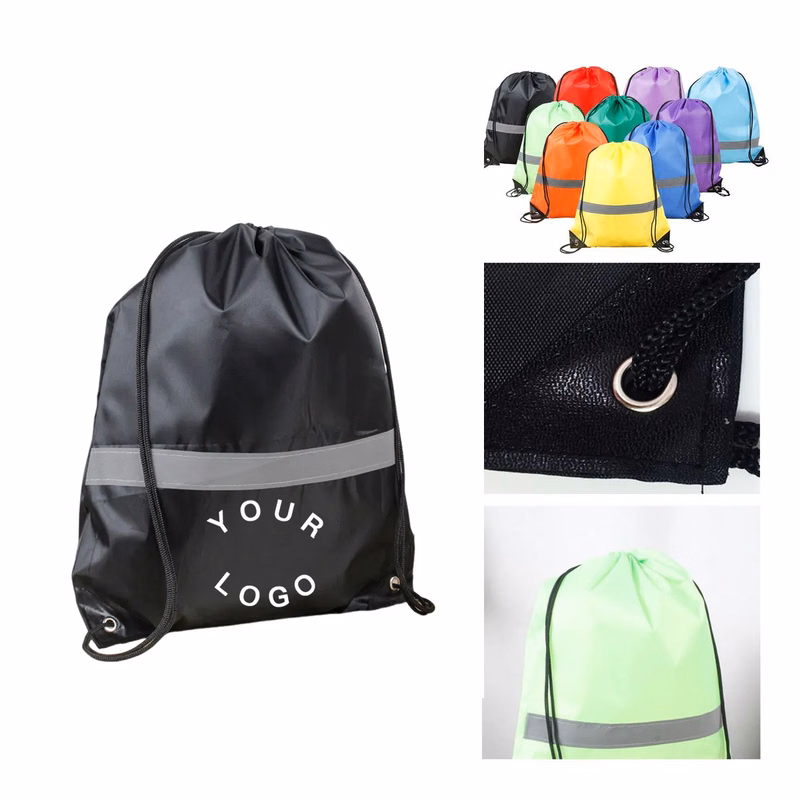 High Visibility Neon Drawstring Bag for Outdoor Use