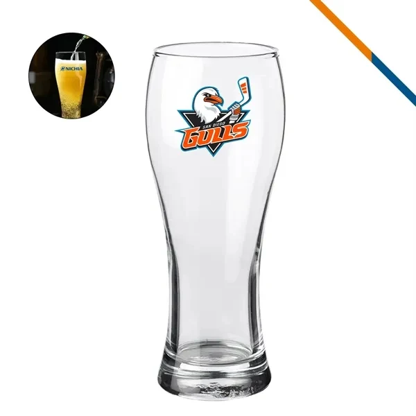Custom 10 oz Compact Pilsner Glass with Tapered Bowl — Full-Color Drinkware 1