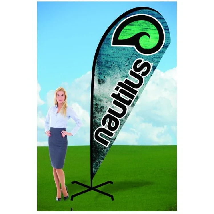 9ft Tear Drop Flag with X Stand-Double 1