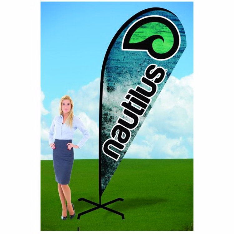 9ft Tear Drop Flag with X Stand-Double