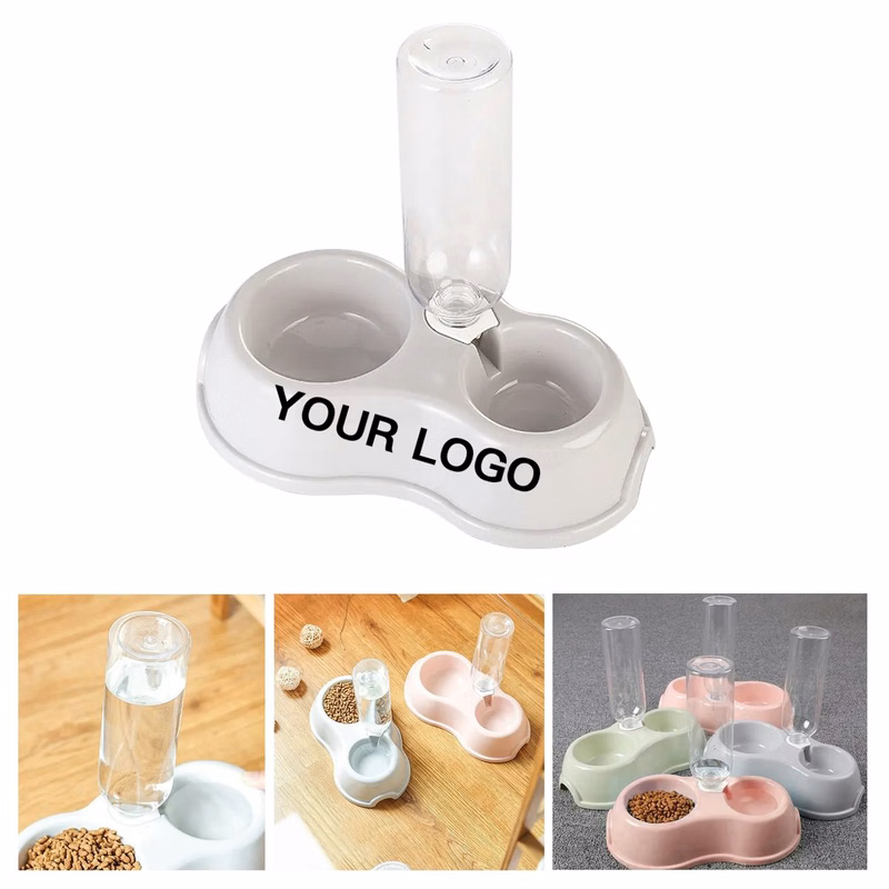 Detachable Double Pet Bowl Set For Travel Use