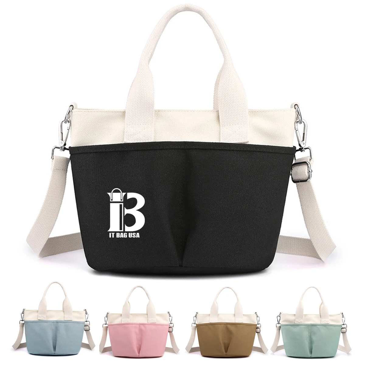 Canva Crossbody Bag Handbag With Multi Pocket 1