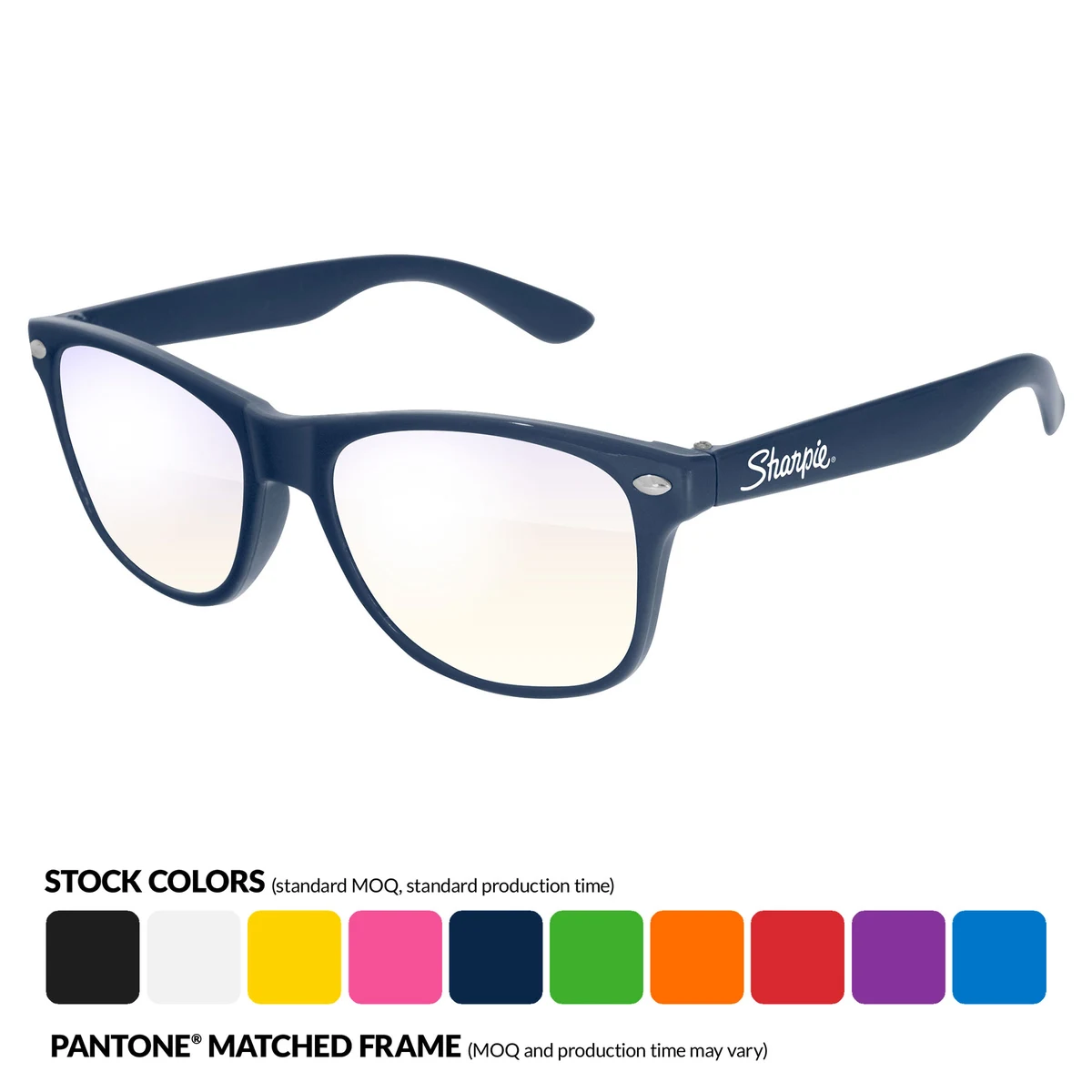 Kids Blue Light Blocking Retro Promotional Glasses w/ 1-color imprint 1