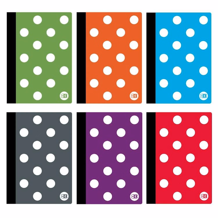 Composition Book - 80 Sheets College Ruled Assorted Colors
