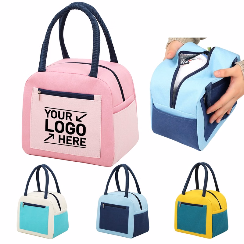 Color-Block Insulated Lunch Bag