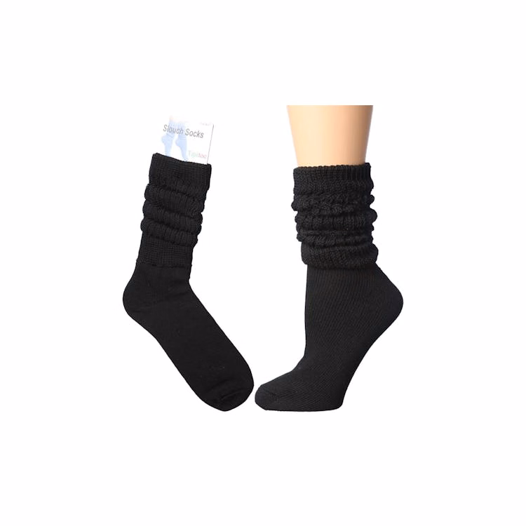 Women's Tipi Toe Slouch Crew Boot Socks Black 9-11 1 Pack