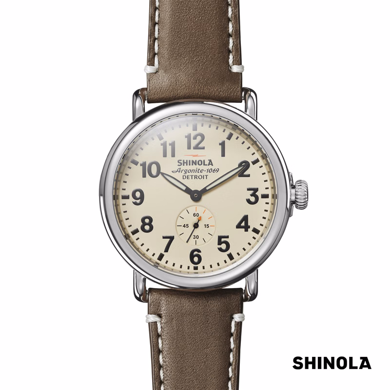 Shinola® Runwell Watch - Cream/Brown