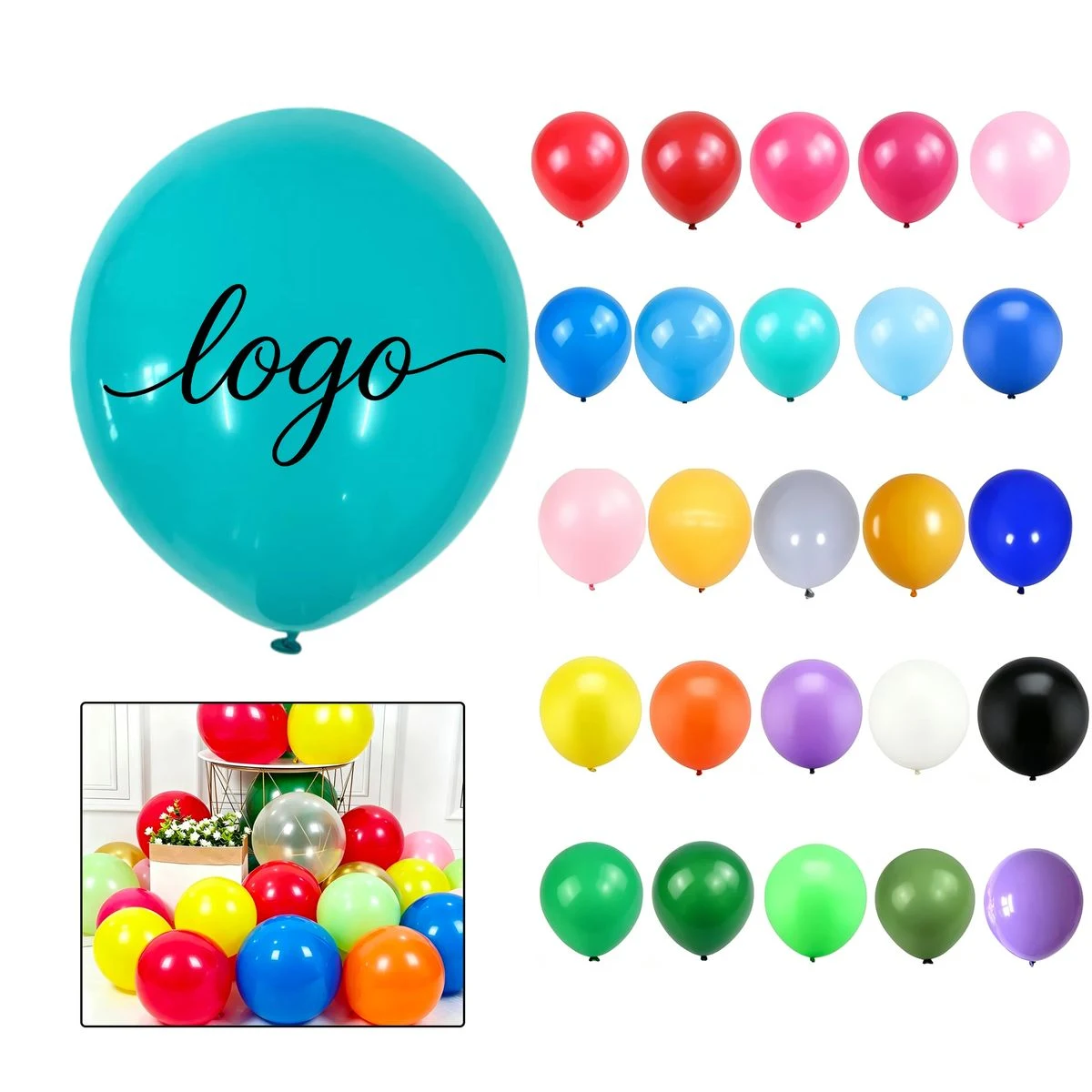 12" Latex Balloons MOQ 100 1