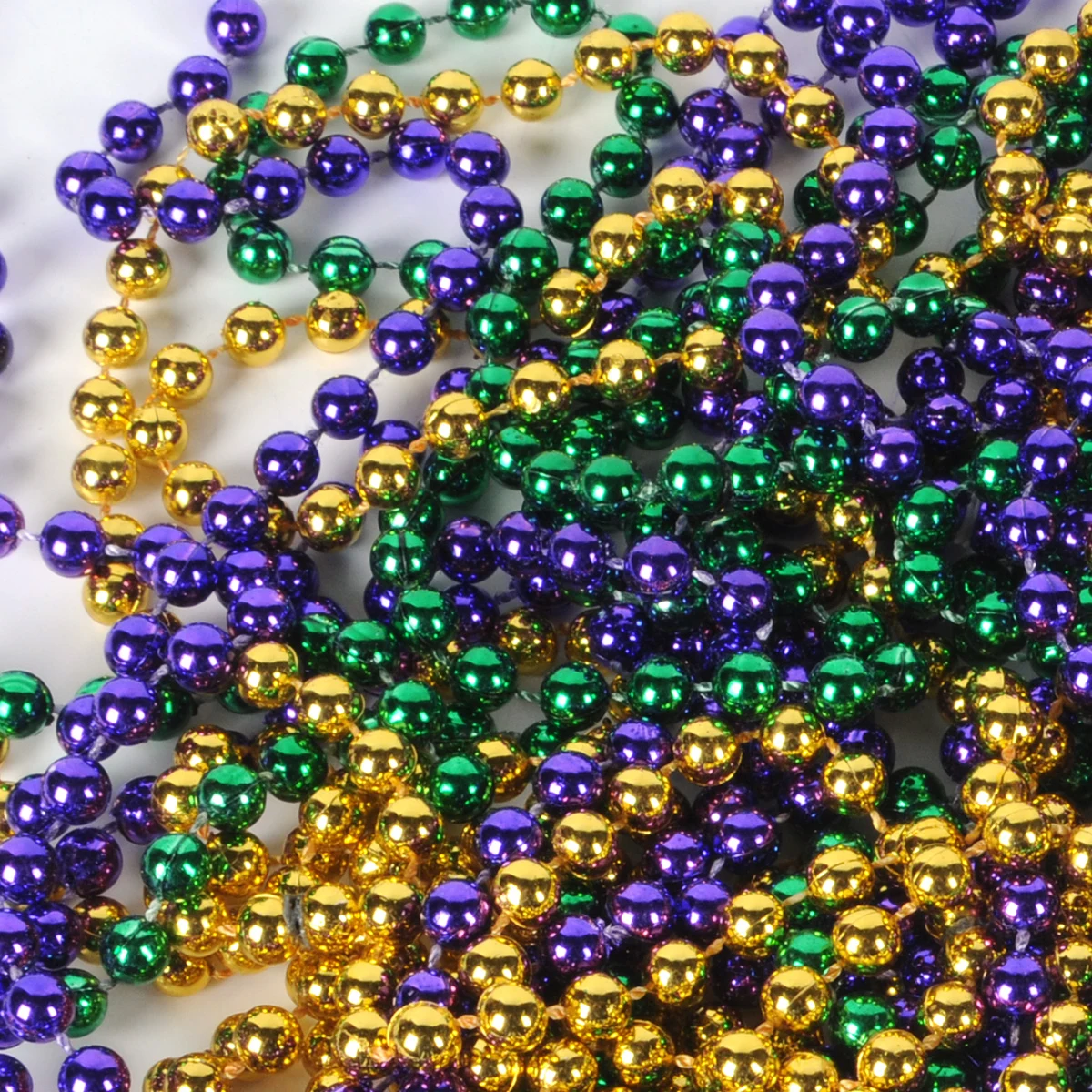 Mardi Gras Small Round Party Beads 1