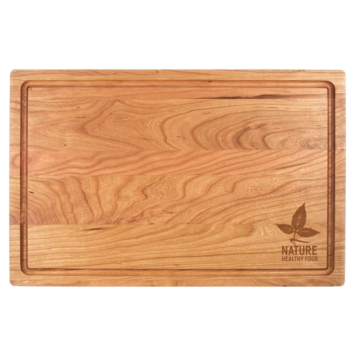 11" x 17" x 3/4" Cherry Cutting Board with Juice Groove 1