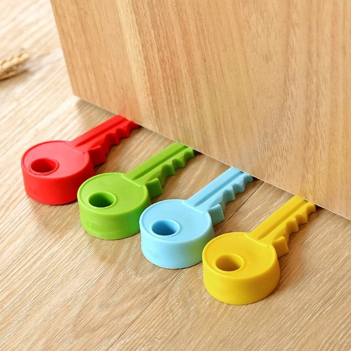 Rubber Key Shape Door Stopper Wedge 1