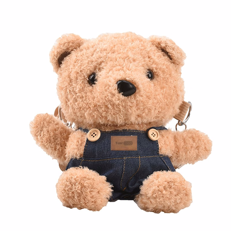 Cotton Cute strap bear plush doll cross-body shoulder bag