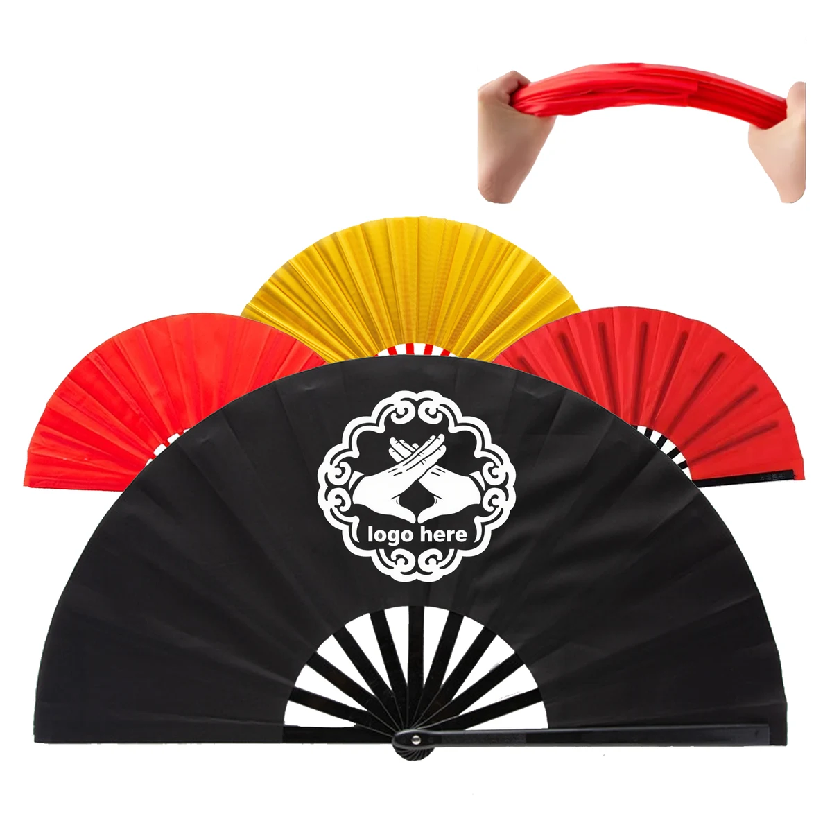 Personalized Double Sided Oversized Collapsible Festival Fan 1