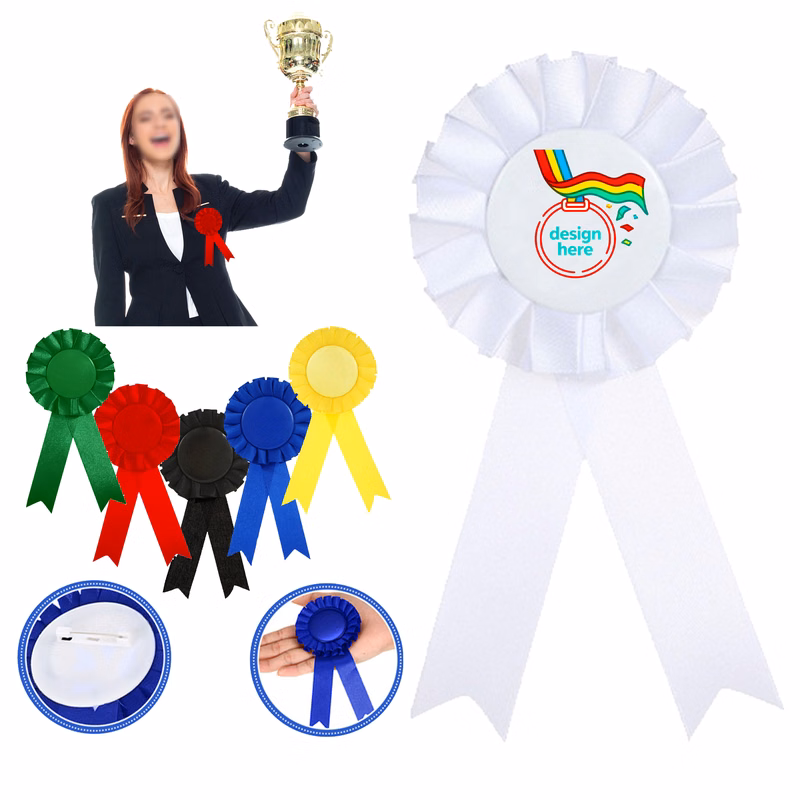 Premium Customized Ribbon Award Badges