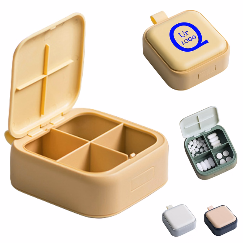 Mini Medicine Box With 4 Compartments