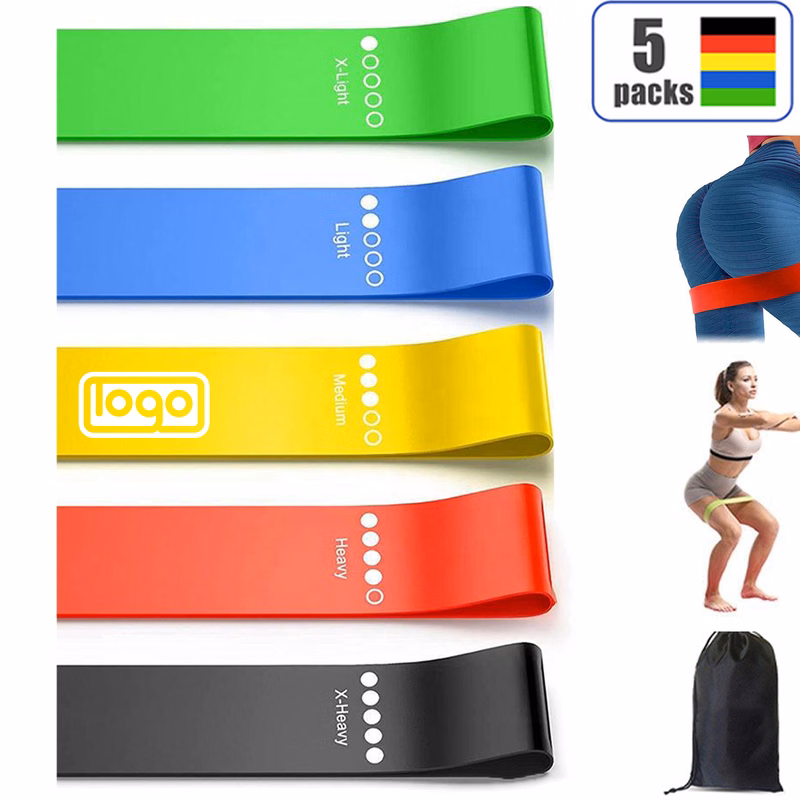 5 Piece TPE Yoga Resistance Bands Set
