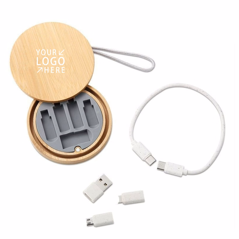 Bamboo Box Charging Cable Set