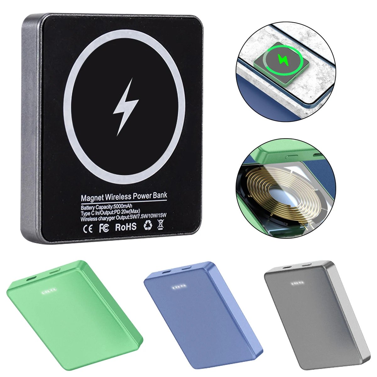 5000mAh Portable Foldable Wireless Charger 1