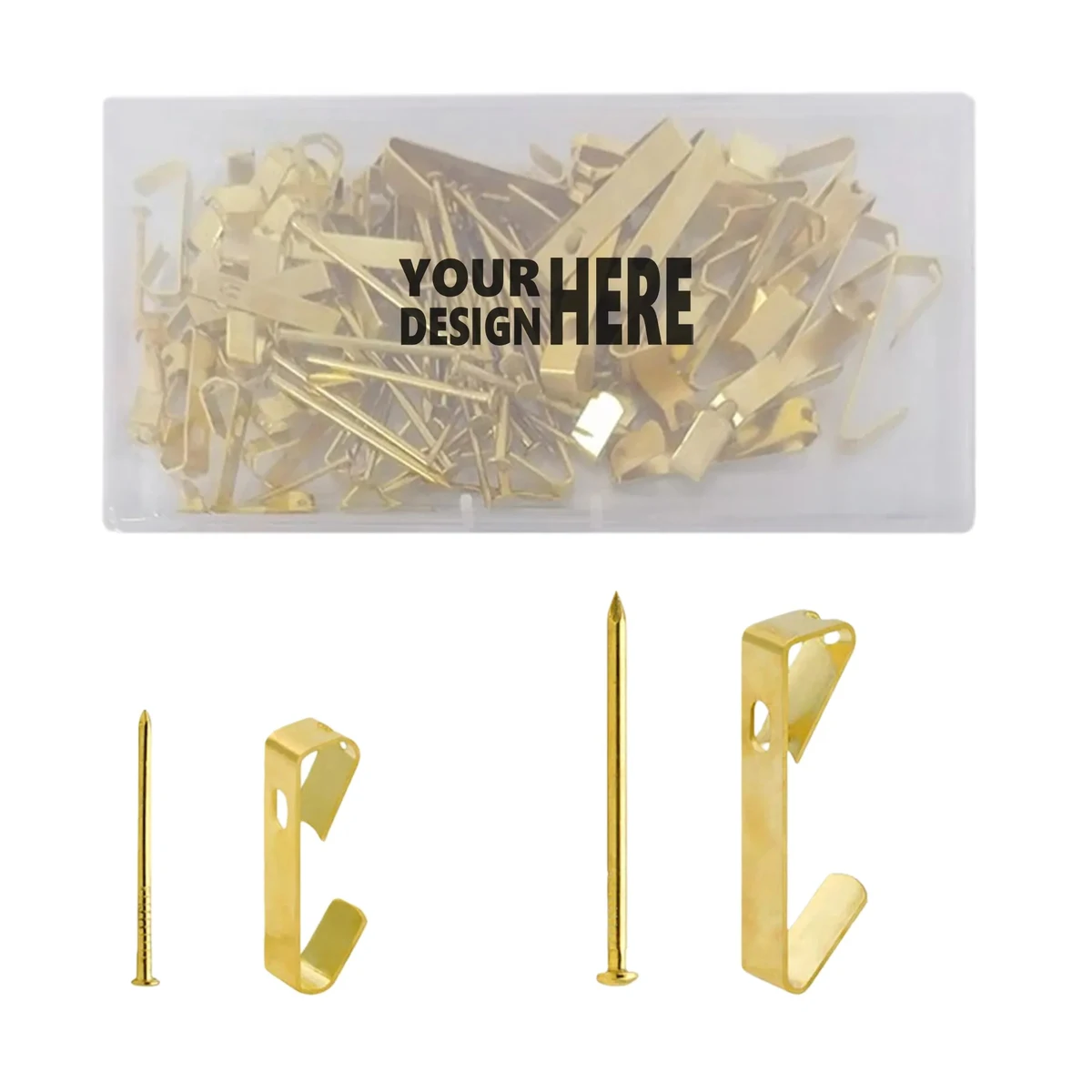 100-Pack Adhesive Wall Hooks 1