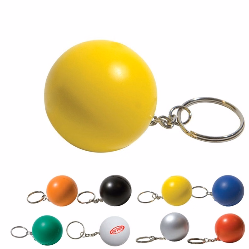 Round Stress Ball Keyring