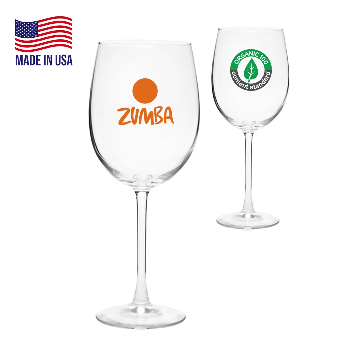 19 oz. USA Made ARC Cachet White Glasses W/ Custom Logo 1