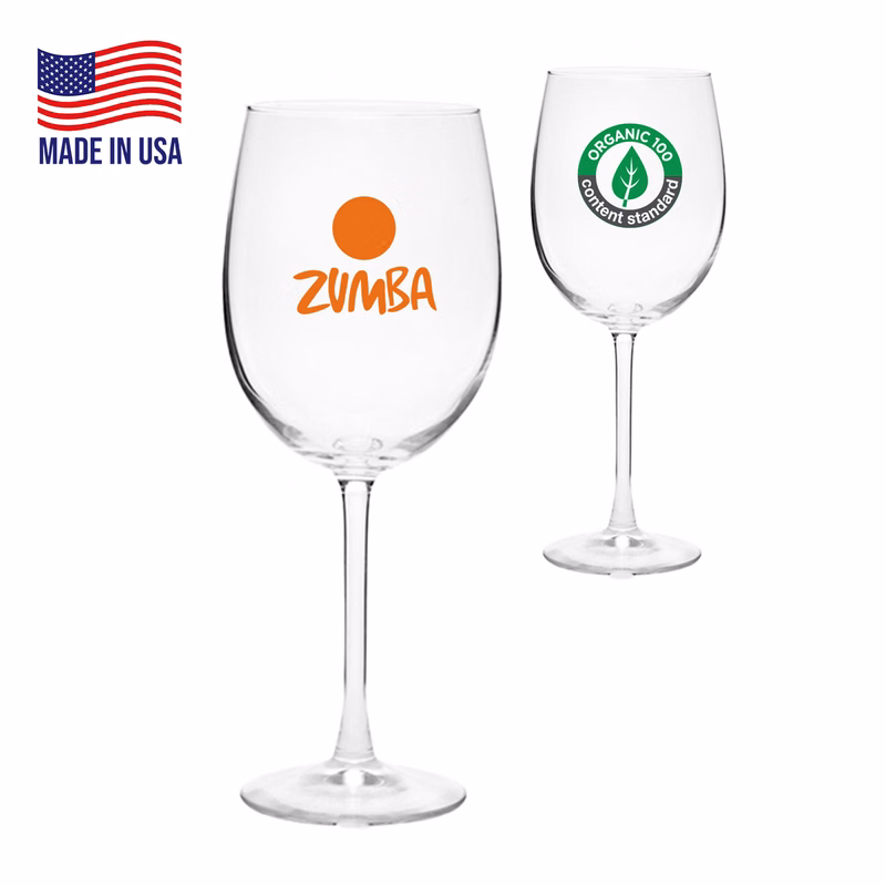 19 oz. USA Made ARC Cachet White Glasses W/ Custom Logo