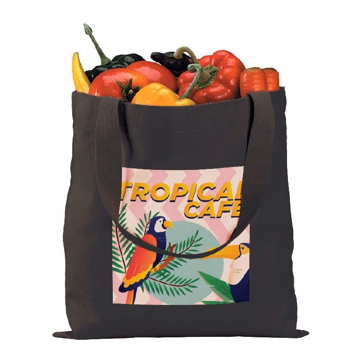 12 oz. Econo Black Cotton Tote