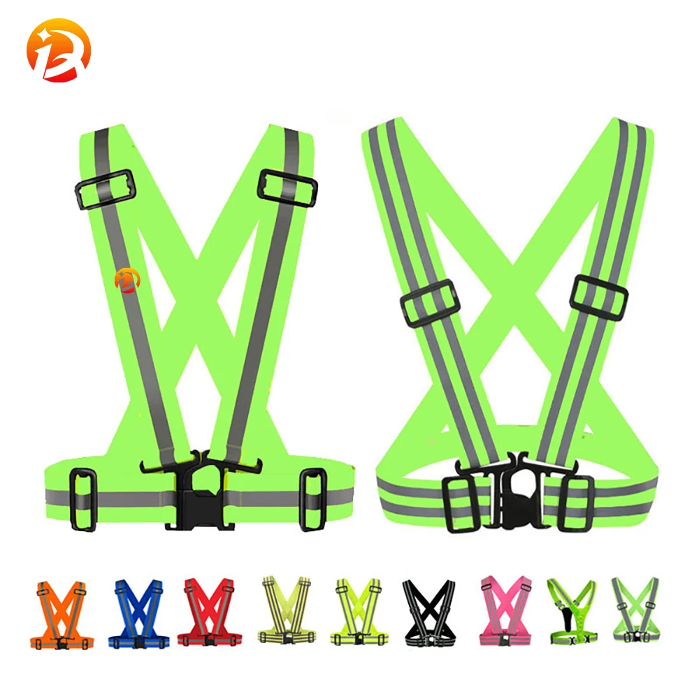Adjustable Reflective Strap Safety Vest Elastic Belt 1