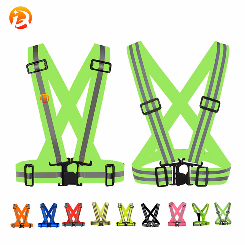 Adjustable Reflective Strap Safety Vest Elastic Belt