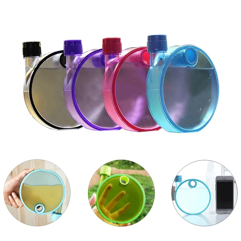 12OZ Flat Plastic Notebook Round Snail Water Bottle 1